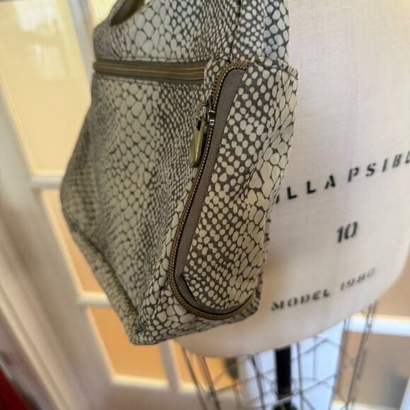 Travelon Anti-Theft Signature Snake Print Hobo Crossbody Bag - Picture 6 of 14